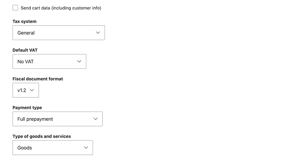 OFD settings