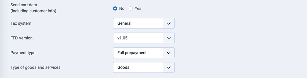 OFD settings