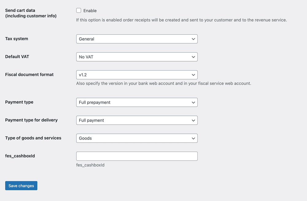 OFD settings